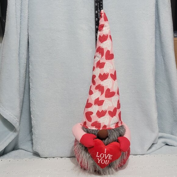 NWT 20" Plush Hearts & I Love You Aldi Gnome. Weighted bottom. - Picture 2 of 5